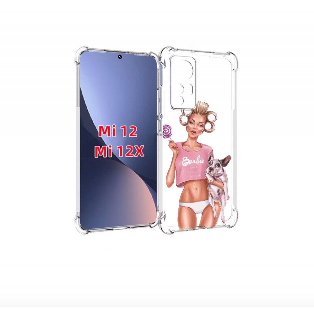 

Чехол бампер MyPads Барби-с-собачкой женский для Xiaomi 12., Прозрачный, Tocco