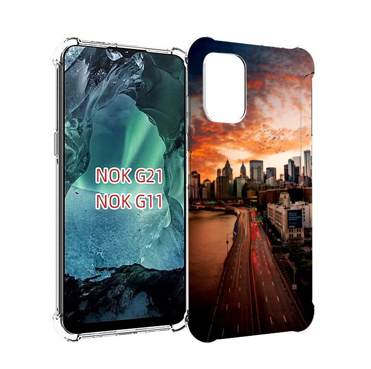 

Чехол Mypads Американский Город Фото Для Nokia G11/G21, Прозрачный, Tocco