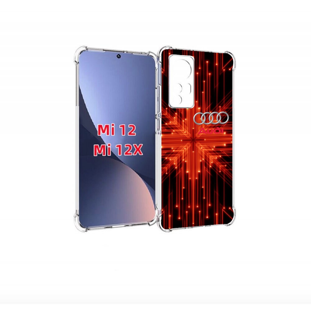 

Чехол бампер MyPads Ауди-на-неоновом-фоне для Xiaomi 12., Прозрачный, Tocco