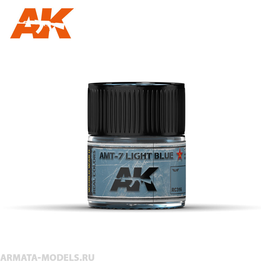 

RC316 Краска Real Colors AMT-7 Light Blue 10ml, Голубой