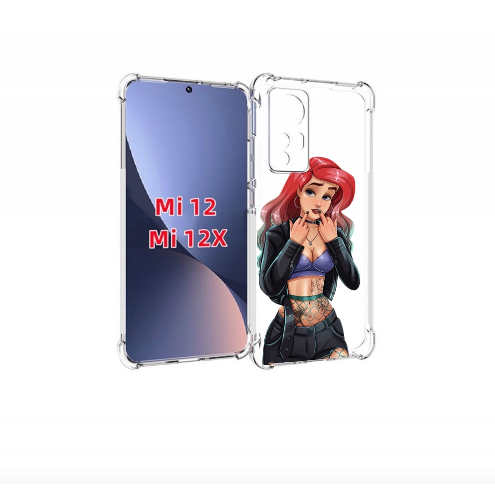 

Чехол бампер MyPads Ариэль-русалочка-готика для Xiaomi 12., Прозрачный, Tocco