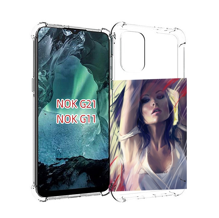 

Чехол Mypads Акварельная-Девушка Женской Для Nokia G11/G21, Прозрачный, Tocco