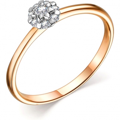 

Кольцо с 8 бриллиантами из красного золота р. 16,5 Алкор 13905-100, 13905-100