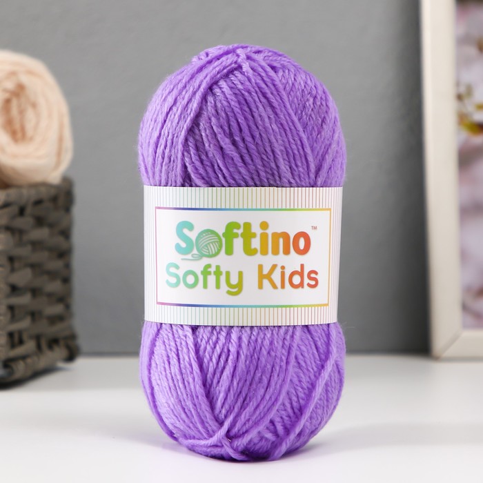 

Пряжа Softino 100% акрил Softy Kids 90м ±5м, 50 гр, цвет 52 орхидея, 2 шт, Фиолетовый