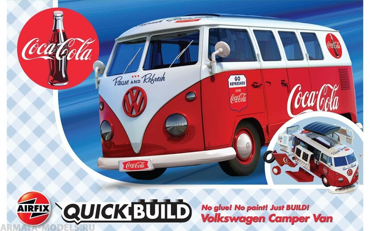 фото J6047 сборная модель автомобиля quickbuild cc vw camper van airfix