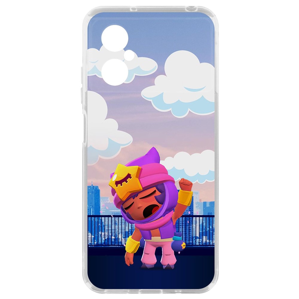 

Чехол Brawl Stars-Сэнди для Poco M4 5G, Прозрачный