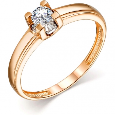 

Кольцо с 1 бриллиантом из красного золота р. 18 Алкор 14000-100, 14000-100