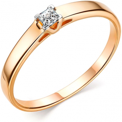 

Кольцо с 1 бриллиантом из красного золота р. 18 Алкор 13900-100, 13900-100