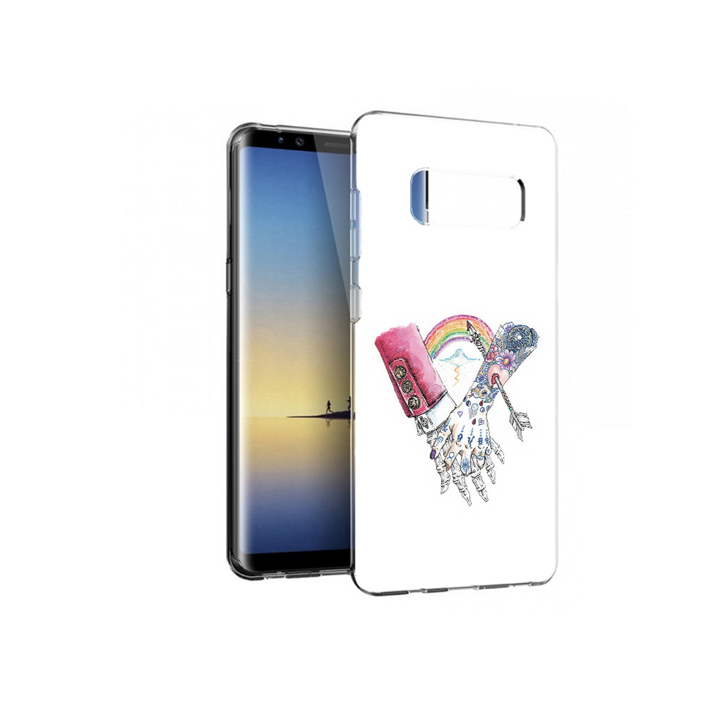 Чехол MyPads Tocco для Samsung Galaxy Note 8 абстракция руки в татуировках