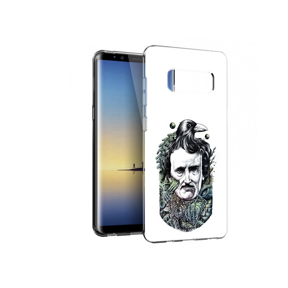 

Чехол MyPads Tocco для Samsung Galaxy Note 8 Эдгар Аллан с вороном, Прозрачный, Tocco