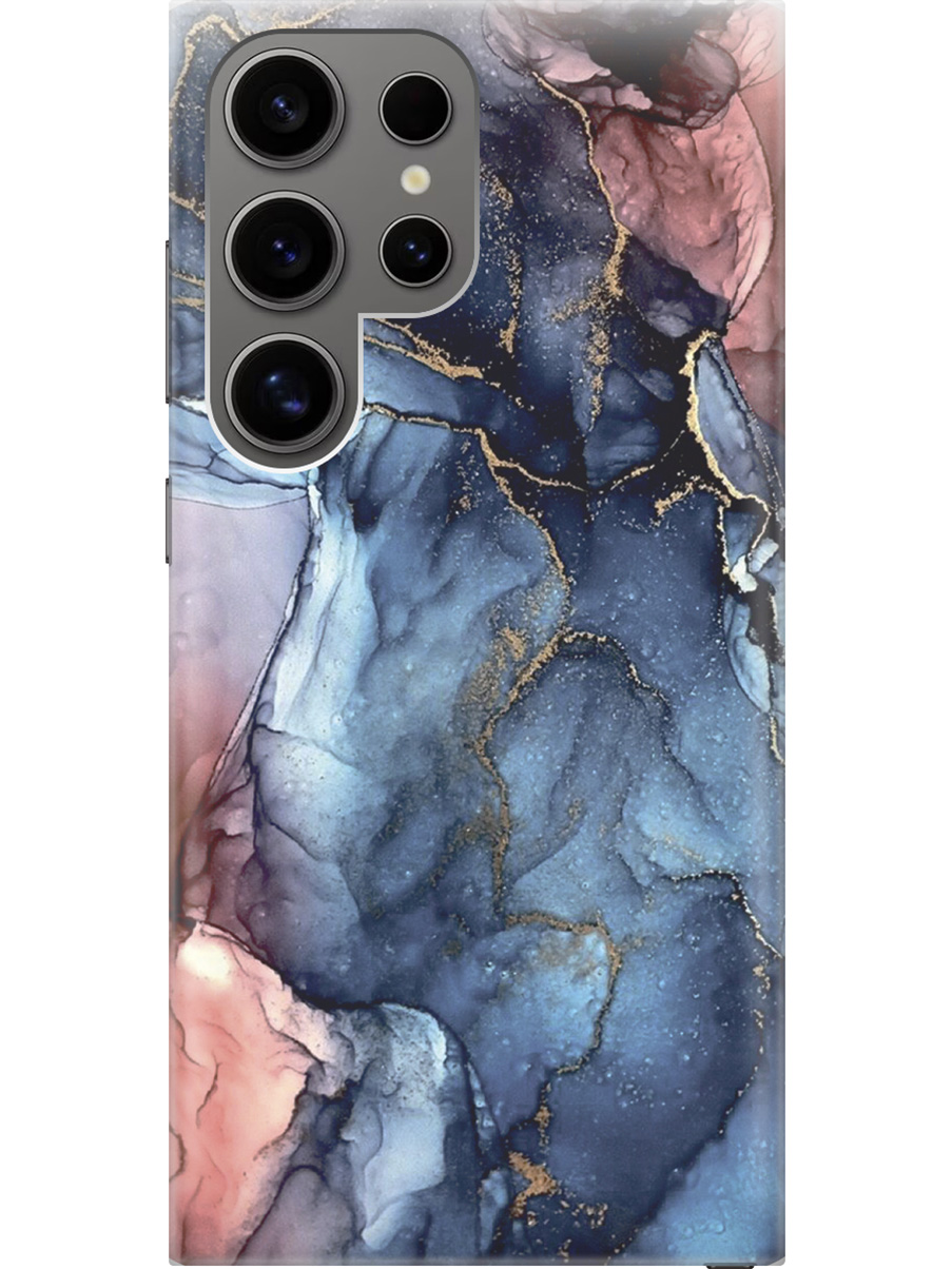 

Силиконовый чехол на Samsung Galaxy S24 Ultra с рисунком "Сине-розовый мрамор", Розовый;синий, 20011898