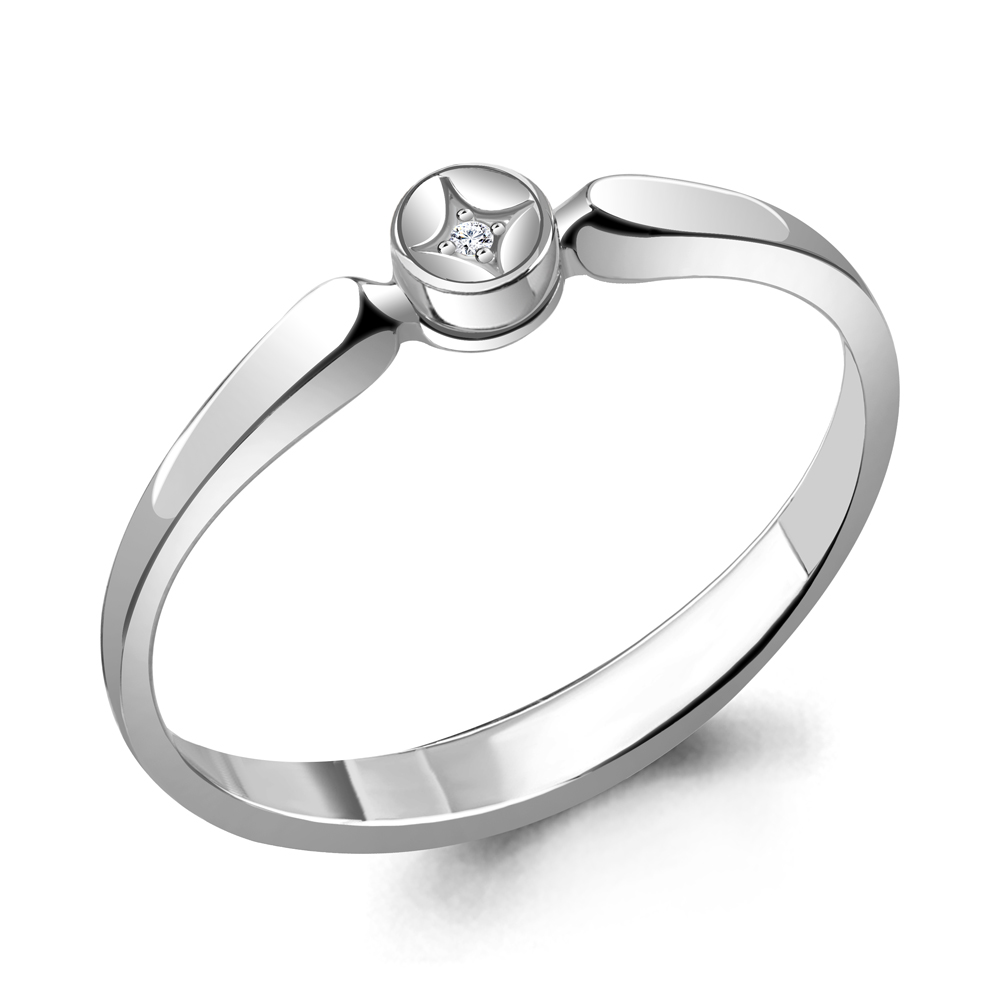 

Кольцо из серебра с бриллиантом Aquamarine Aquamarine 060115_925_р р. 16, 060115_925_р