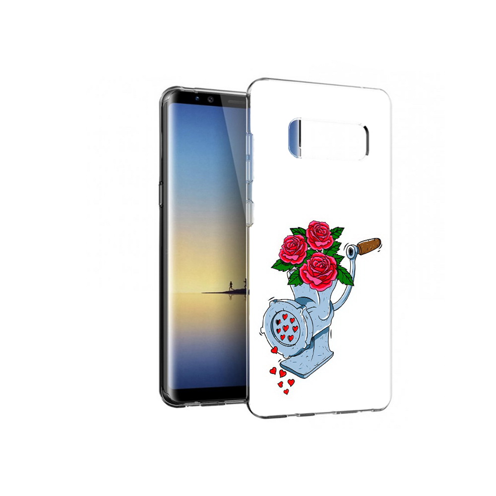 Чехол MyPads Tocco для Samsung Galaxy Note 8 Цветочные сердца