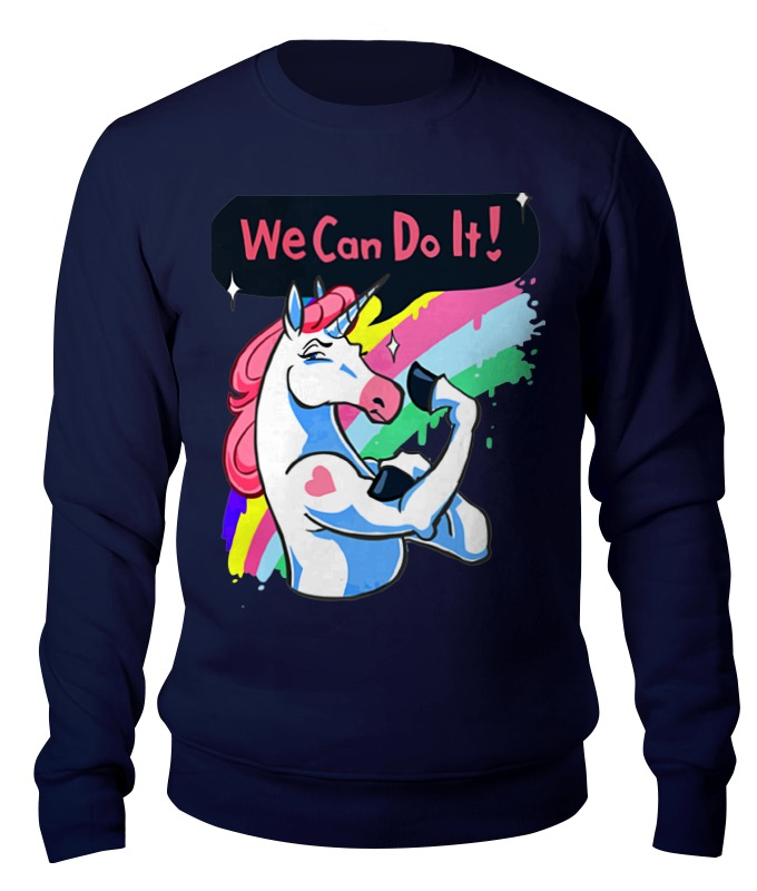 

Свитшот унисекс Printio We can do it! синий XS, We can do it!