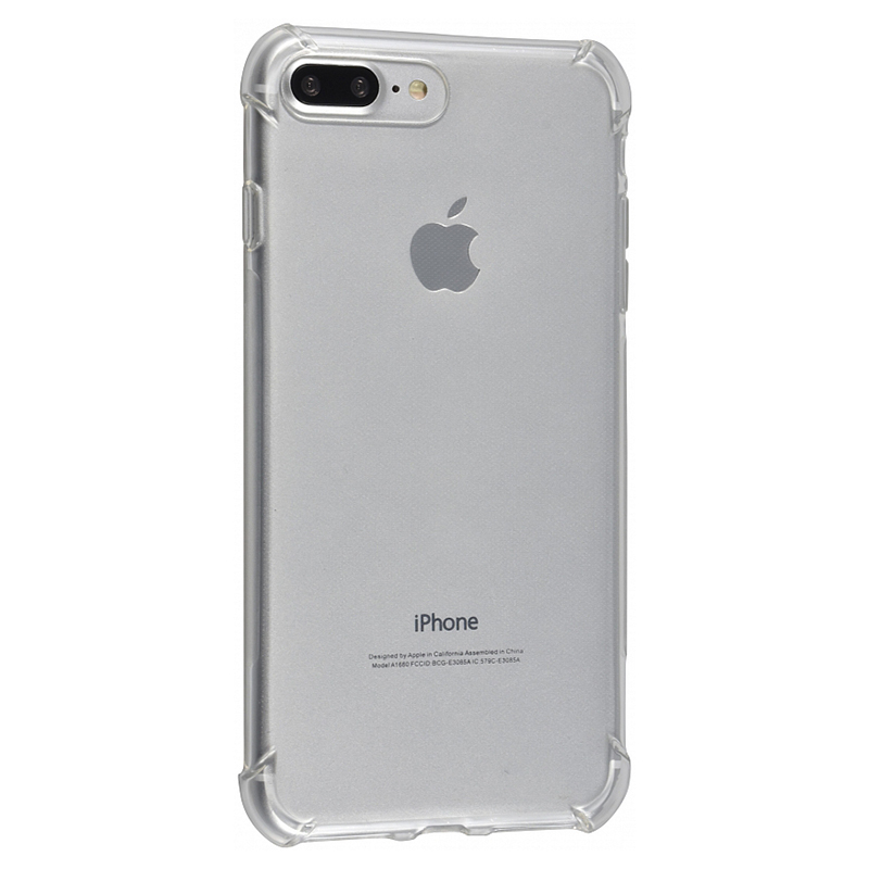 

Чехол силиконовый для iPhone 7 Plus/8 Plus, усиленные края, с защитой камеры, X-CASE, Прозрачный