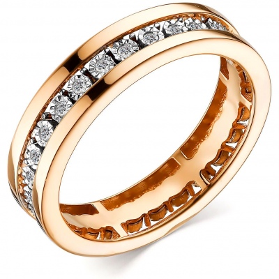 

Кольцо с 29 бриллиантами из красного золота р. 19 Алкор 13948-100, 13948-100