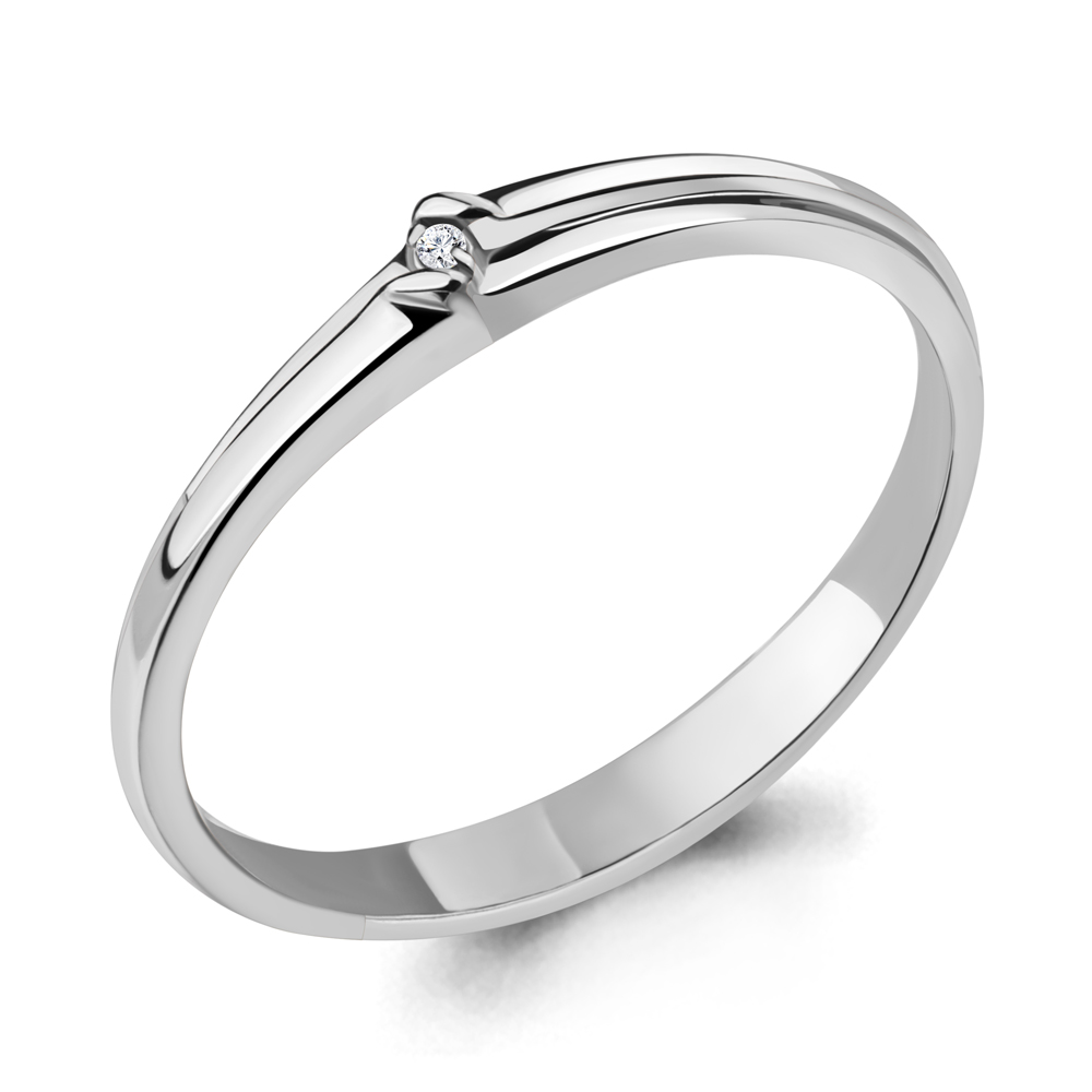 

Кольцо из серебра с бриллиантом Aquamarine Aquamarine 060110_925_р р. 17,5, 060110_925_р