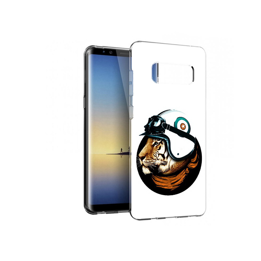 

Чехол MyPads Tocco для Samsung Galaxy Note 8 Тигр в шлеме, Прозрачный, Tocco