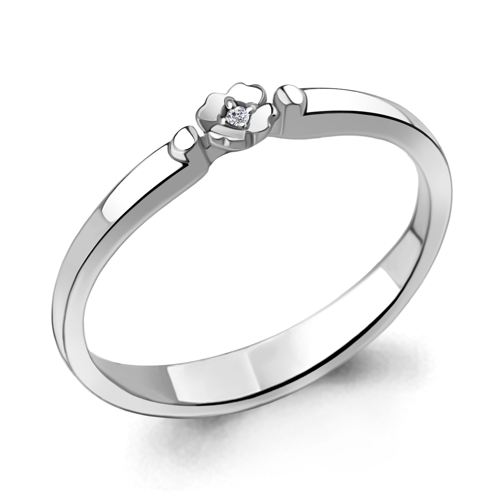 

Кольцо из серебра с бриллиантом Aquamarine Aquamarine 060106_925_р р, 060106_925_р