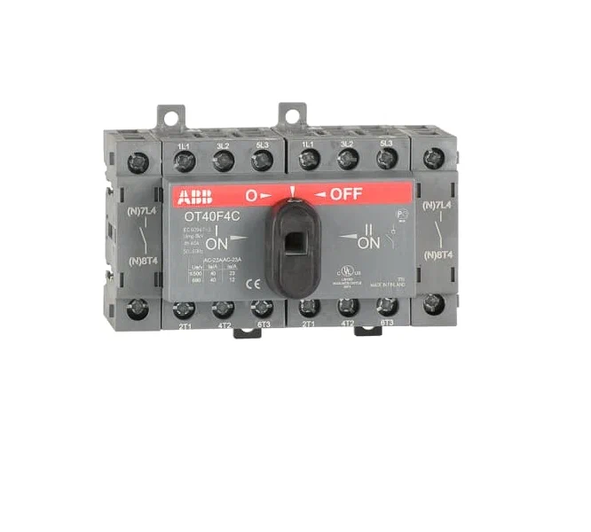 фото Abb 1sca104934r1001 реверсивный рубильник ot40f4c до 40a 4х-полюсный для установки на din-