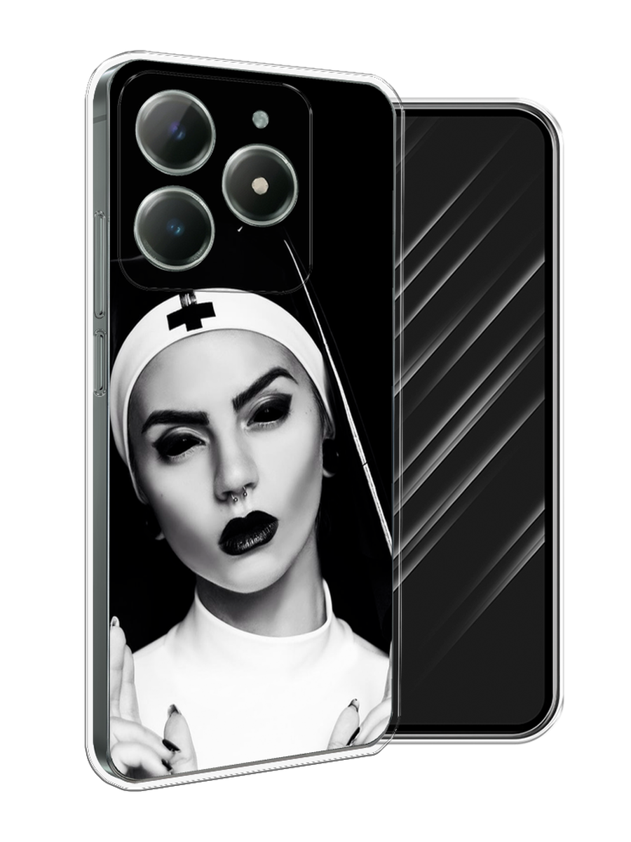 

Чехол Awog на Realme C61 4G (Global) "Черная монашка", Серый;черный, 2518050-1