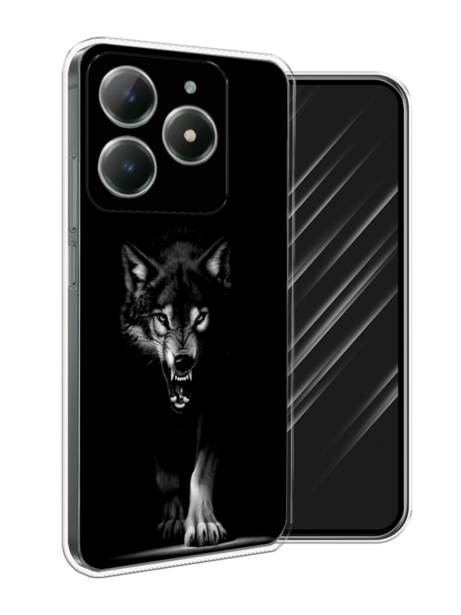 

Чехол Awog на Realme C61 4G (Global) "Волк выходит из ночи", Серый;черный;белый, 2518050-1
