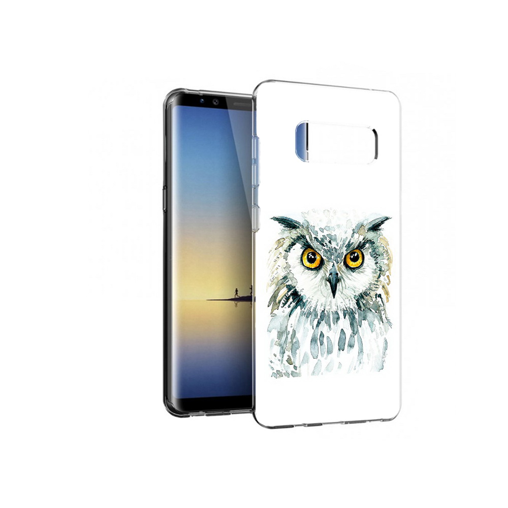 

Чехол MyPads Tocco для Samsung Galaxy Note 8 Серьезная сова, Прозрачный, Tocco