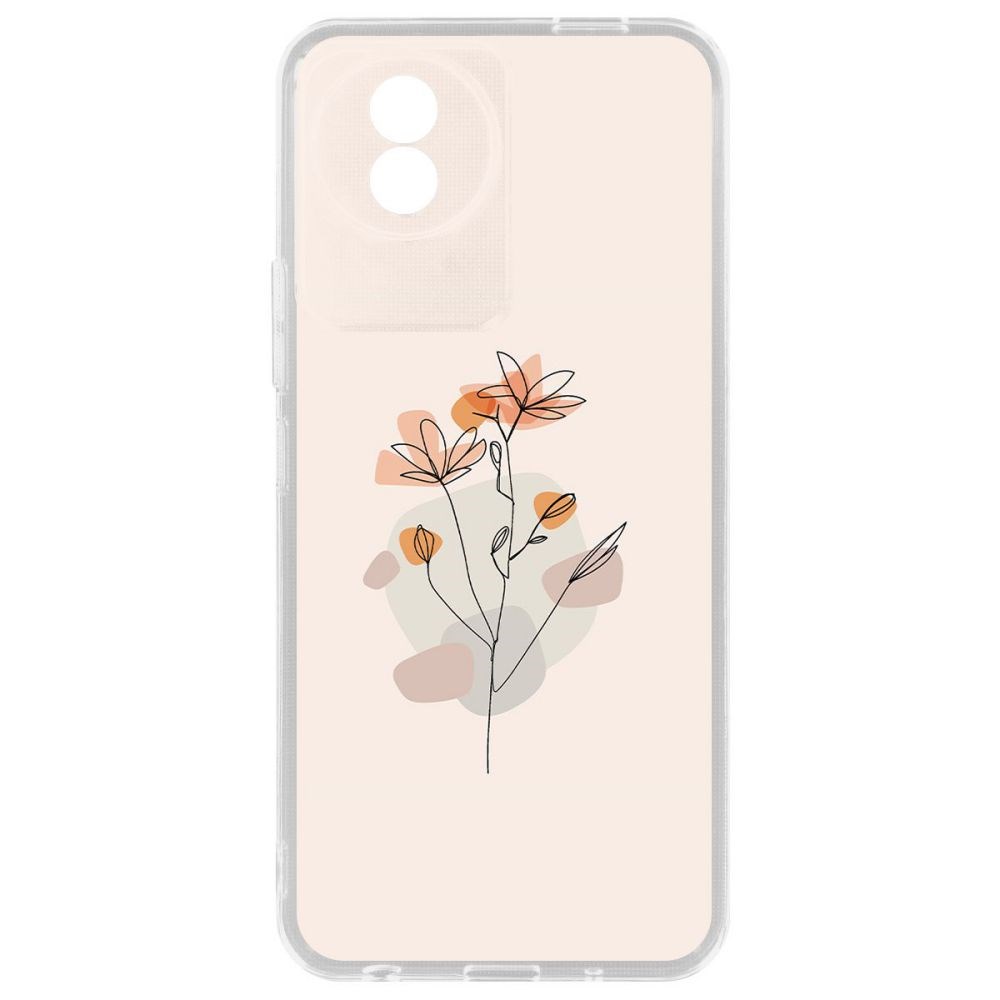 

Чехол Ромашки для Vivo Y02, Прозрачный
