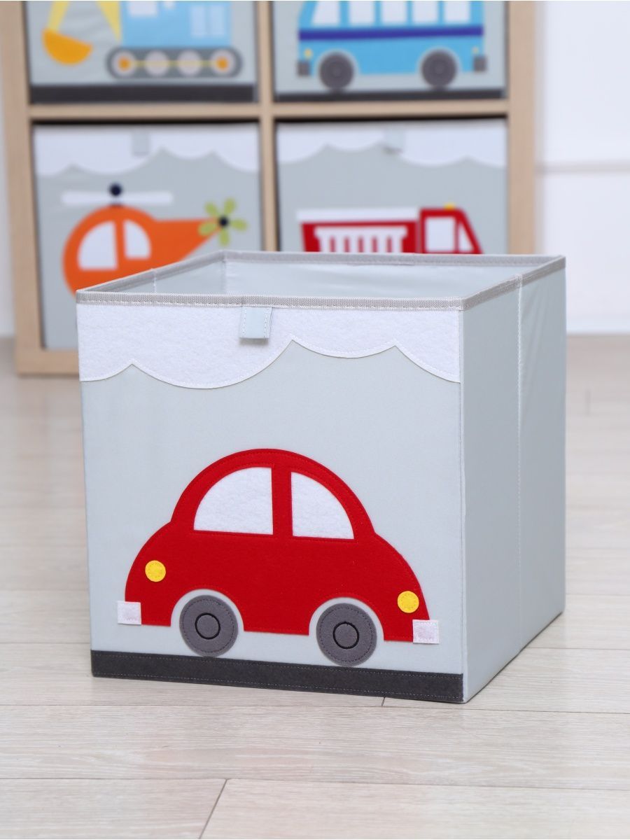 Короб для игрушек хранение в детской HappySava Машина размер 33x33x33 см объем 35 л мобиль fisher price для детской кроватки 5 подвесных игрушек