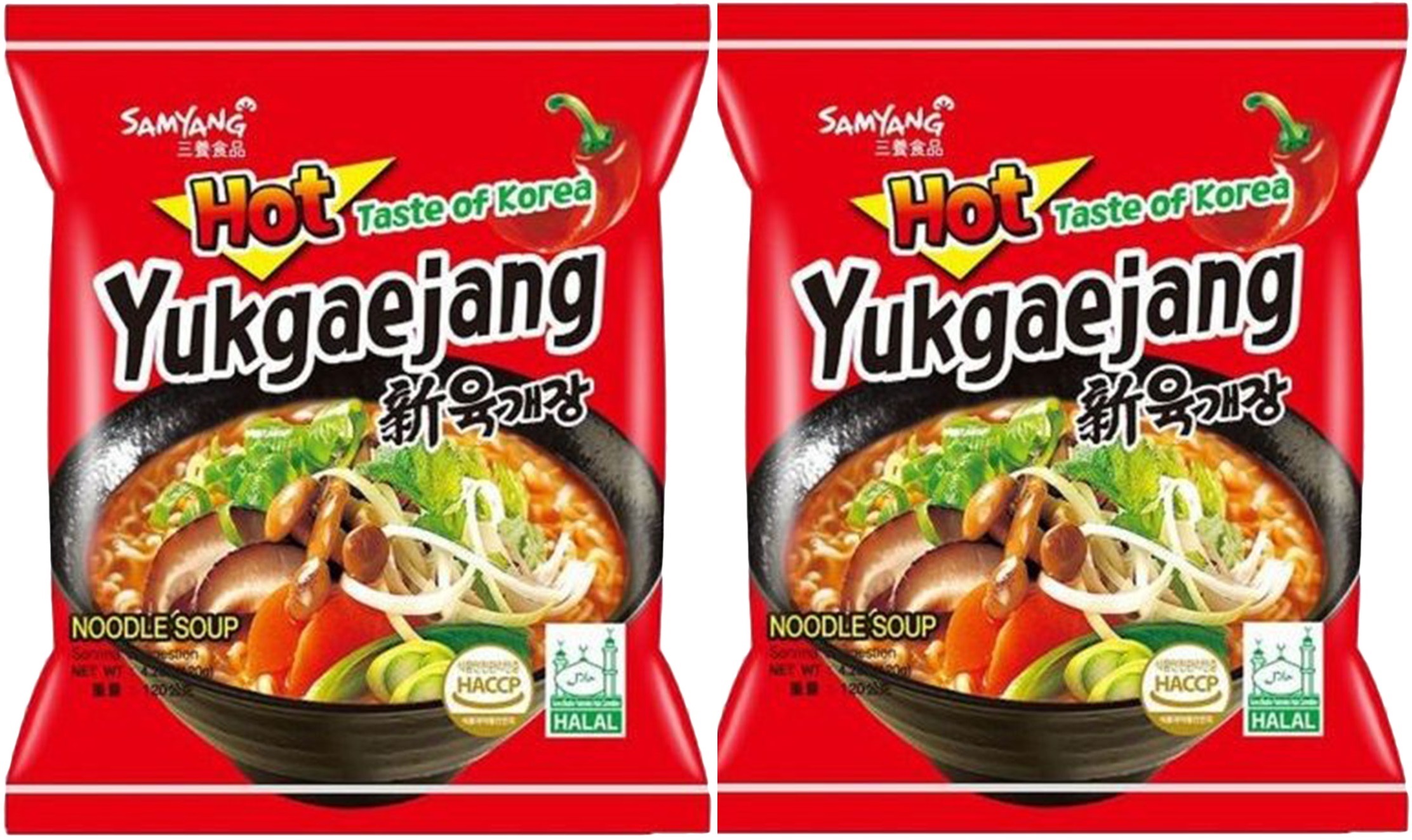 Лапша Samyang Yukgaejang Ramen со вкусом острой говядины, 120 г х 2 шт