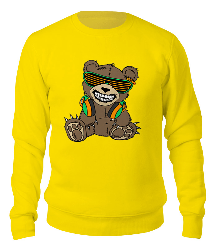 

Свитшот унисекс Printio happy bear желтый XL, happy bear