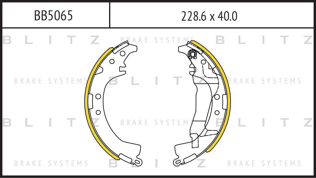 

Тормозные колодки BLITZ барабанные bb5065