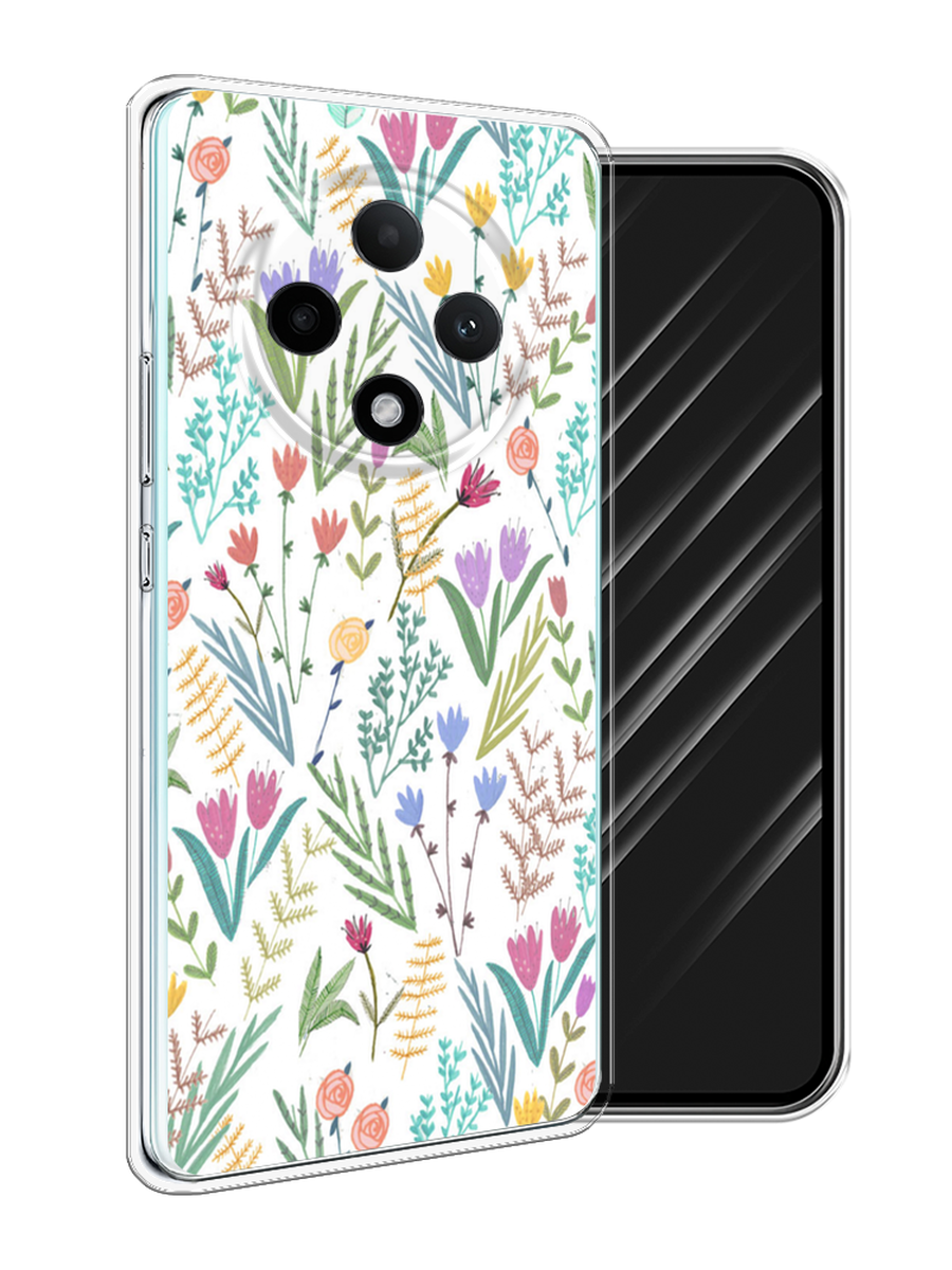 

Чехол Awog на Oppo A3 Pro 5G "Полевые цветы рисунок", Белый;зеленый, 2517950-1