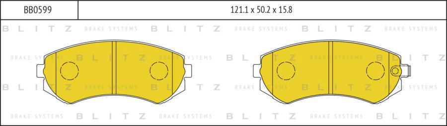 

Тормозные колодки BLITZ передние дисковые bb0599