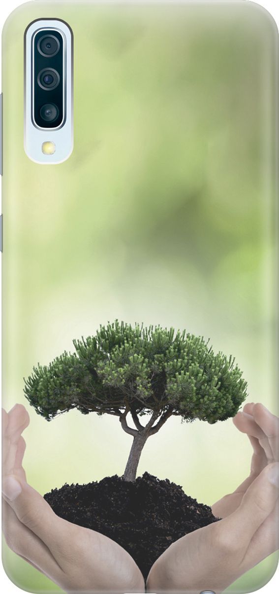 

Чехол на Samsung Galaxy A50/A50s/A30s "Оберегайте природу", Бежевый;зеленый, 2852