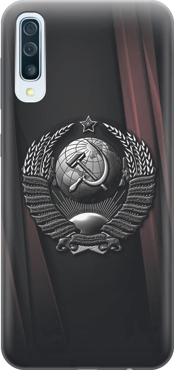 

Чехол на Samsung Galaxy A50/A50s/A30s "Герб СССР", Белый;красный, 2852