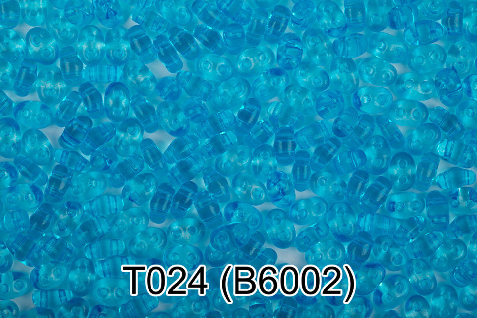 

Бисер PRECIOSA (Чехия) TWIN 3 321-96001 2.5 x 5 мм 500 гр B6002 (T24) голубой