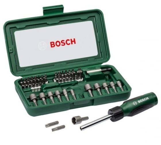 

Наборная отвертка с насадками Bosch 46 предметов (2607019504) серый, 2607019504