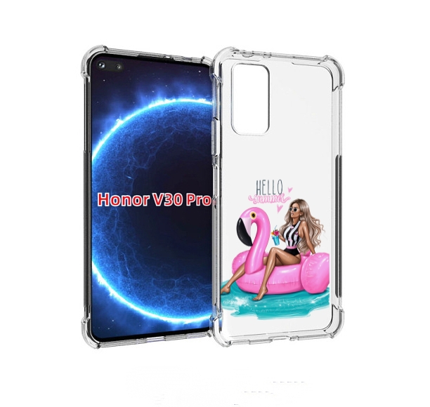 

Чехол бампер MyPads Hello-summer для Honor V30 Pro, Прозрачный, Tocco