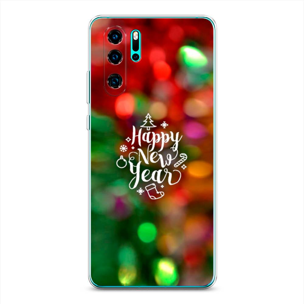 

Чехол на Huawei P30 Pro "Новый Год на елке", Зеленый;красный;желтый, 67650-5