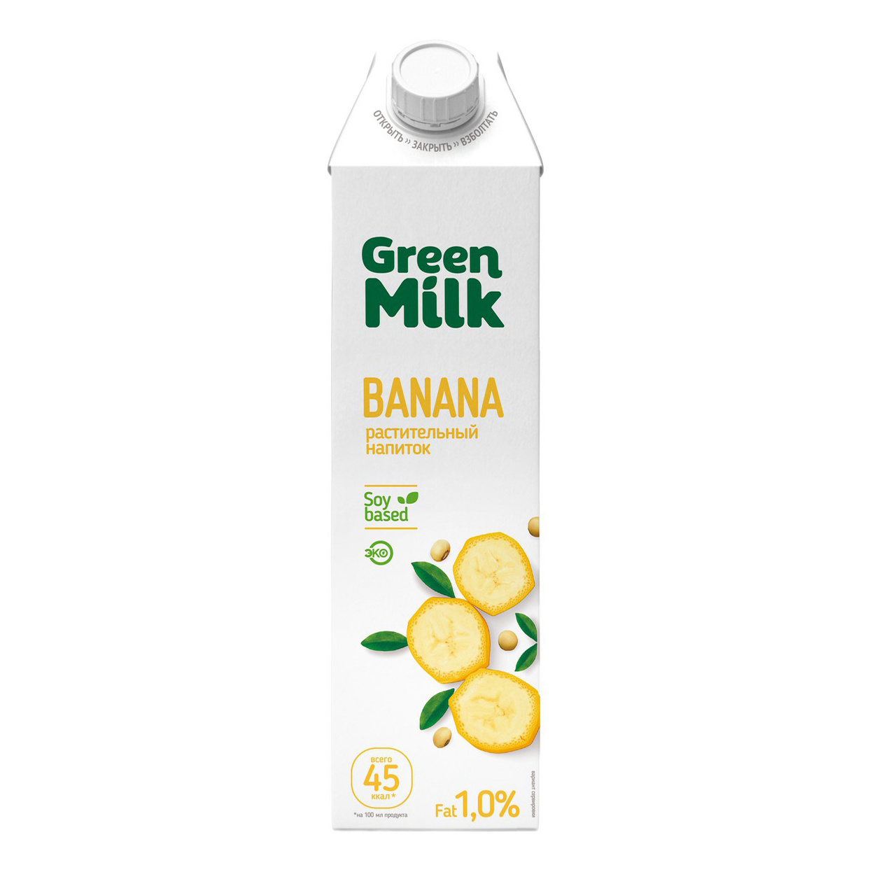 фото Напиток соевый green milk банан 1 л