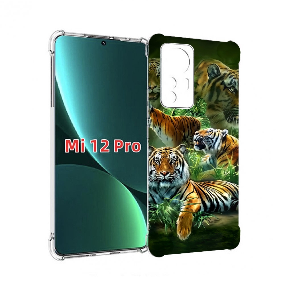 

Чехол MyPads Тигры для Xiaomi 12S Pro, Прозрачный, Tocco
