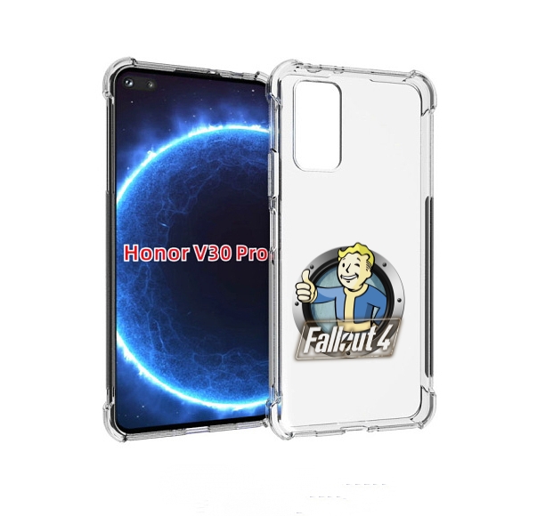 

Чехол бампер MyPads Fallout-4 для Honor V30 Pro, Прозрачный, Tocco