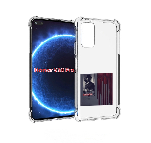 

Чехол Бампер Mypads Eminem Music To Be Murdered By Для Honor, Прозрачный, Tocco