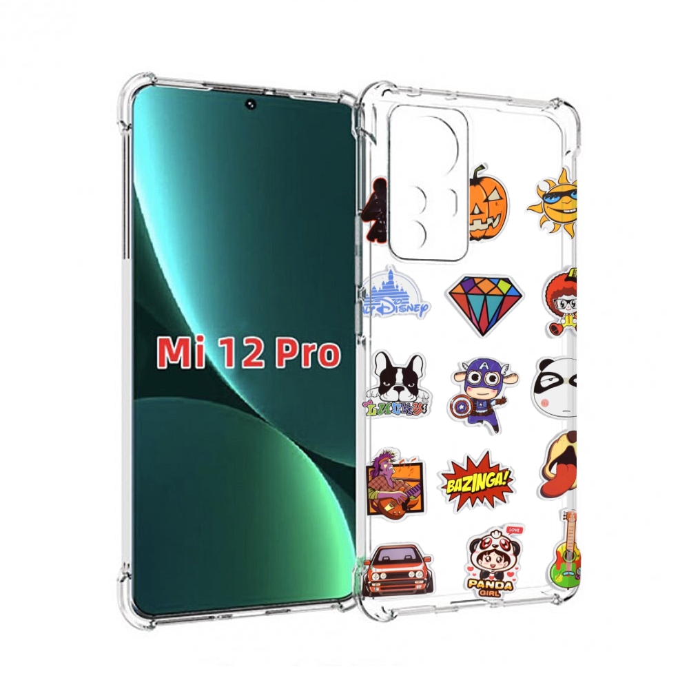 

Чехол MyPads Стикеры-2 для Xiaomi 12S Pro, Прозрачный, Tocco