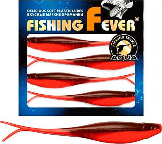 

Мягкая силиконовая приманка риппер для дроп-шота AQUA FishingFever BOSS (8.5 / WH10, Красный;коричневый, FishingFever Boss