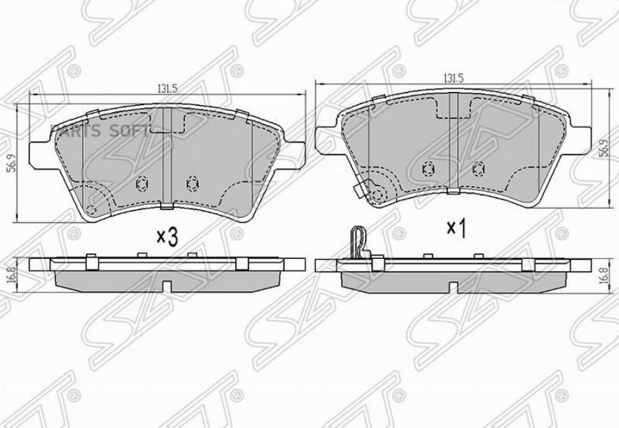 Колодки Тормозные Перед Suzuki Sx4 06- Sat арт. ST-55810-79J00