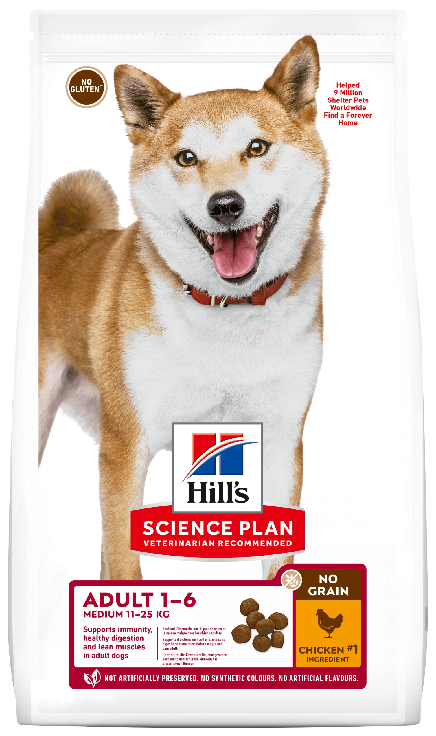 

HILL’S HILL’S SCIENCE PLAN ADULT MEDIUM NO GRAIN CHICKEN беззерновой для взрослых собак ср