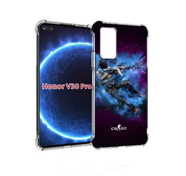 

Чехол бампер MyPads CS-go-террорист для Honor V30 Pro, Прозрачный, Tocco