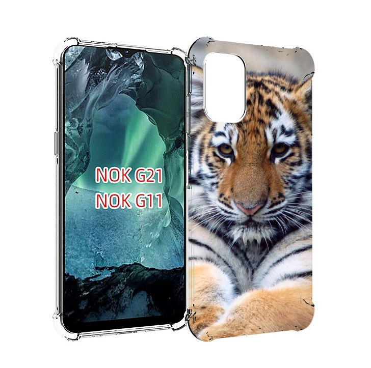 

Чехол Mypads Тигренок Для Nokia G11/G21, Прозрачный, Tocco